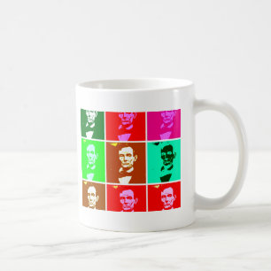Taza De Café Arte pop .esque Abraham Lincoln