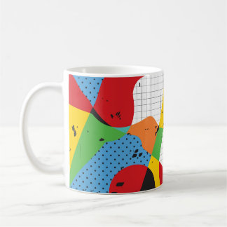 Taza De Café Arte pop, minimalismo vibrante.