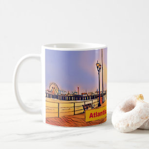 Taza De Café Arte Pop Paseo Marítimo de la Playa