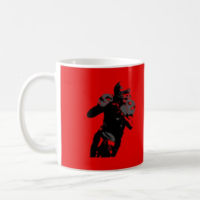 Taza De Café Arte pop rojo de fútbol (Izquierda)