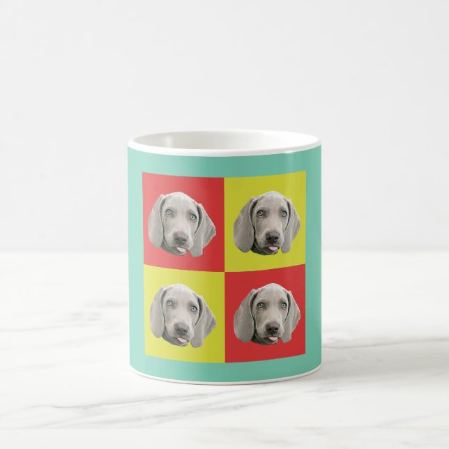 Taza De Café Arte pop tonto de Weimaraner (Centro)
