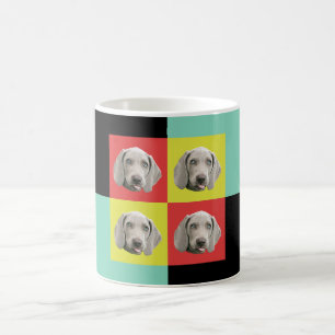 Taza De Café Arte pop tonto de Weimaraner