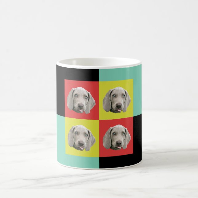 Taza De Café Arte pop tonto de Weimaraner (Centro)