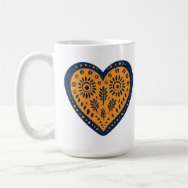 Taza De Café Arte Popular del Corazón