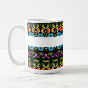 Taza De Café Arte popular floral moderno