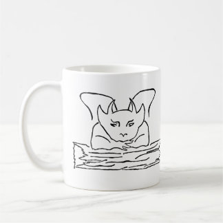 Taza De Café Arte Popular Gargoyle Negro