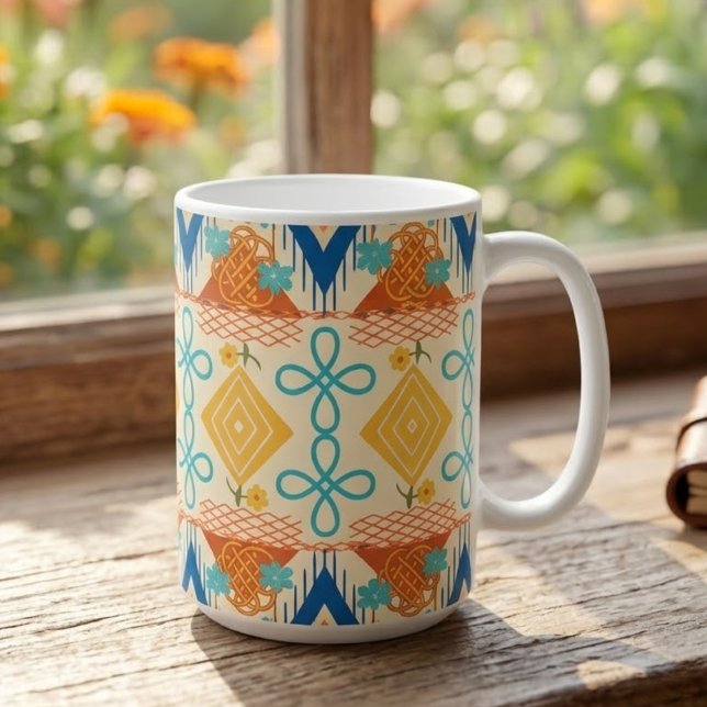 Taza De Café Arte Popular Soleado (Subido por el creador)