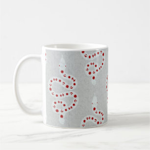 Taza De Café Arte popular texturizado grungy brujeril serpiente