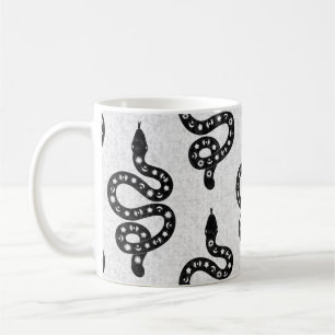 Taza De Café Arte popular texturizado grungy brujeril serpiente