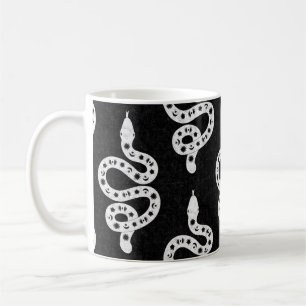 Taza De Café Arte popular texturizado grungy brujo serpiente bl