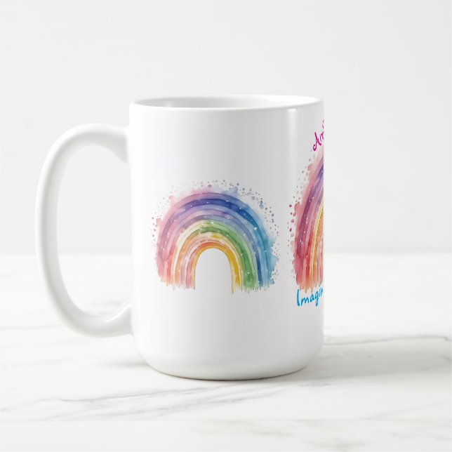 Taza De Café Arte Por Deber, Arcoiris (Izquierda)