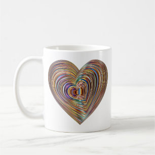 Taza De Café Arte Prismático Cromático Abstracto: Luz Irisada
