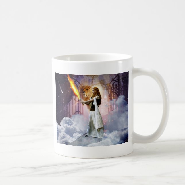 Taza De Café arte profético creado por Dolores DeVelde (Derecha)
