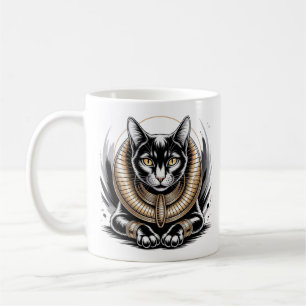 Taza De Café Arte Regal Egipcio de Gato Negro