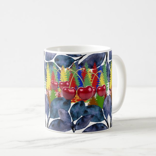 Taza De Café Arte retro de otoño alegre (Anverso derecho)
