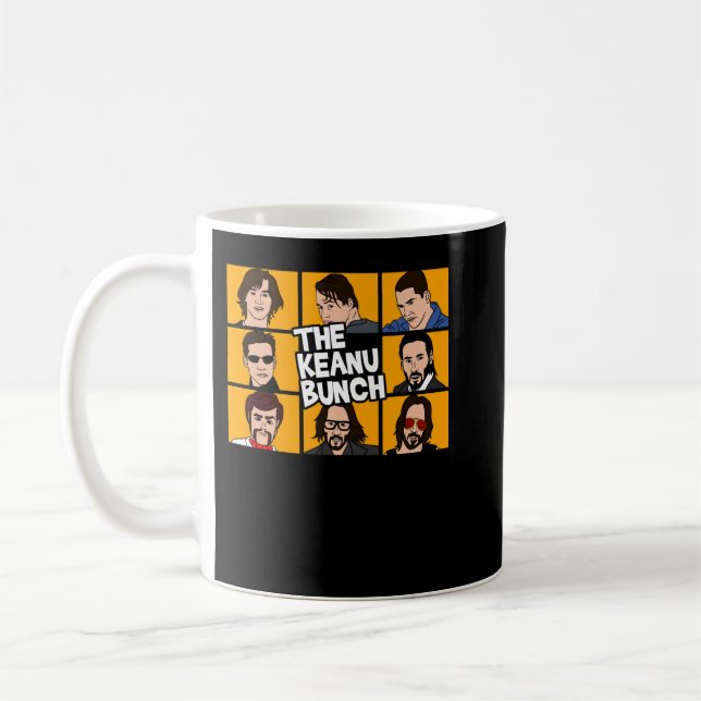 Taza De Café Arte Retro Keanu Lanza Regalo Gráfico Guay (Izquierda)