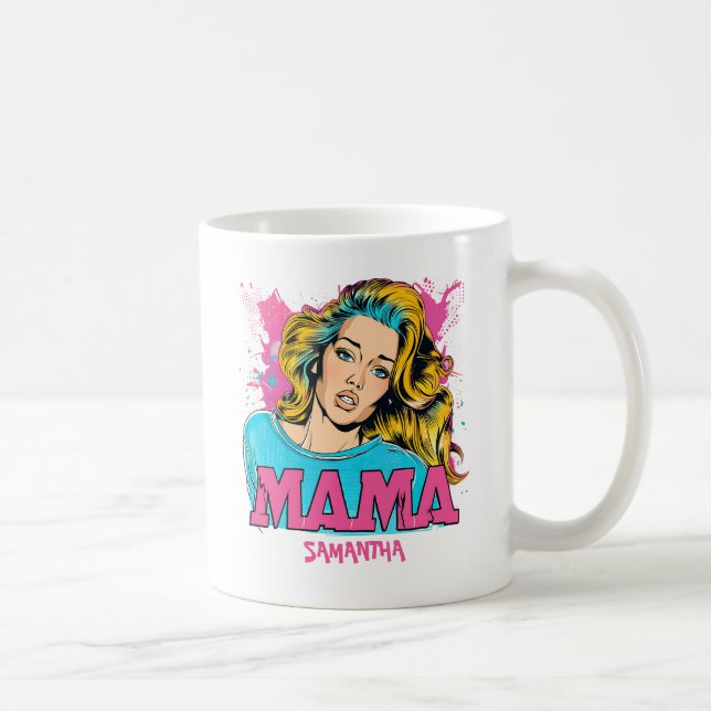Taza De Café Arte Retro Mama Pop Personalizado (20) (Derecha)