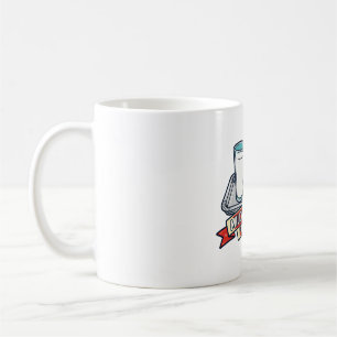 Taza De Café Arte Retro Navideño de Leche y Galletas para Santa