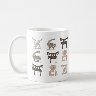 Taza De Café Arte simbólico africano moderno contemporáneo