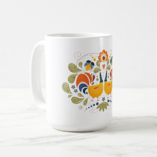 Taza De Café Arte simple eslavo folclórico folclórico