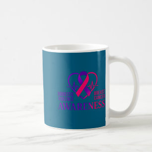 Taza De Café Arte sobre Conciencia del Cáncer de Mama y Violenc