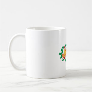 Taza De Café Arte tipográfico navideño retro alegre