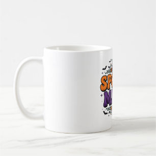 Taza De Café Arte tipográfico retro de Halloween de Spooky Mama
