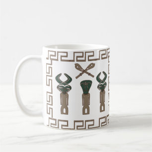 Taza De Café Arte tribal africano abstracto
