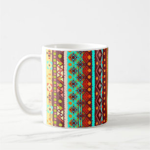 Taza De Café Arte Tribal Boho: Textura de fondo sin inconvenien