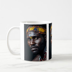 Taza De Café Arte tribal para un hombre africano