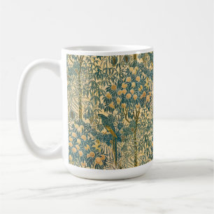 Taza De Café Arte vintage de Walter Crane de guacamayo y frutas