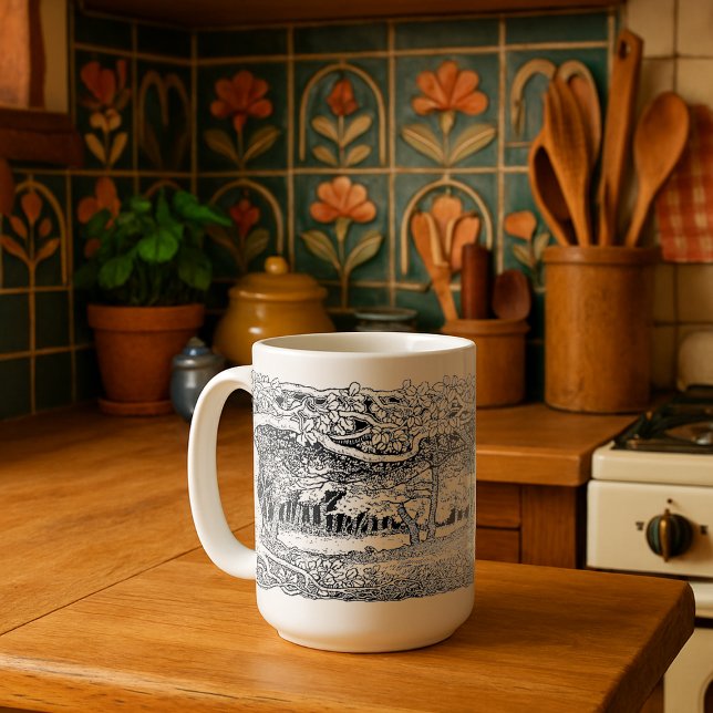 Taza De Café Arte Y Artesanía Estilo Bosque Salvaje (Subido por el creador)