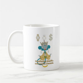 Taza De Café Arte zen del mono que manifiesta riqueza