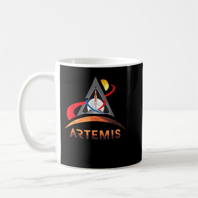 Taza De Café Artemis 1 Luna de la NASA a Marte (Izquierda)