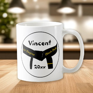 Taza De Café Artes marciales correa negra de primer grado