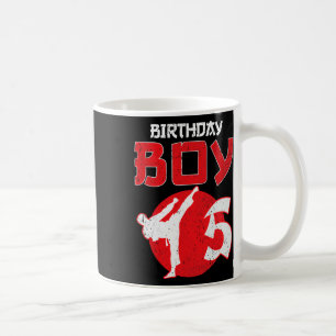 Taza De Café Artes Marciales Cumpleaños 5 Años Karate Taekwondo