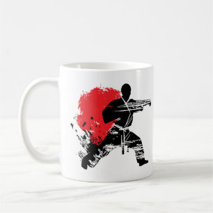 Taza De Café Artes marciales Karate Combatiendo