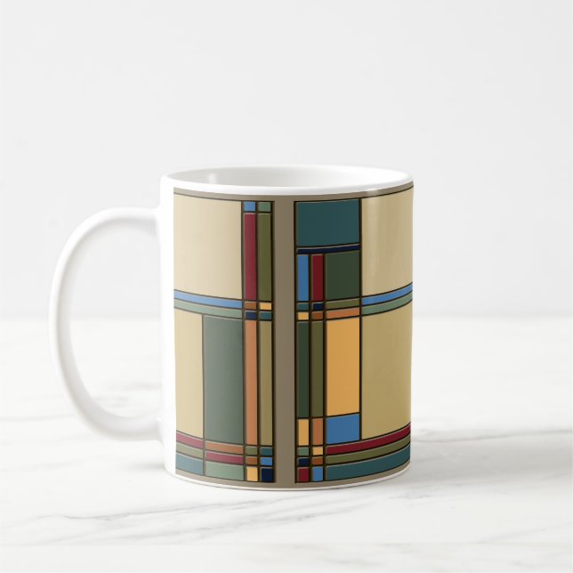 Taza De Café Artes y artesanías Patrón geométrico negrita (Izquierda)