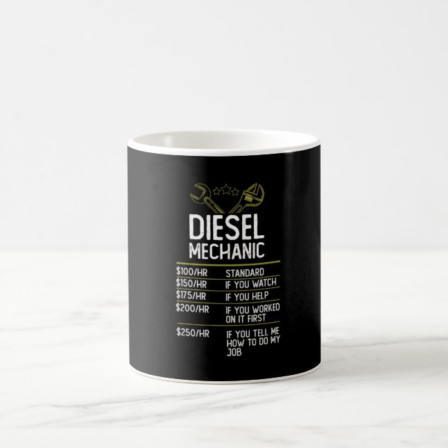 Taza De Café Artesano mecánico diesel regalo Idea actual (Centro)