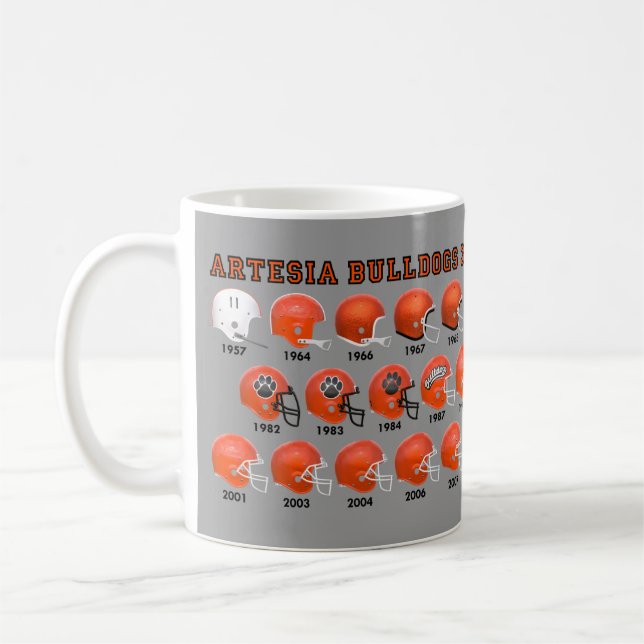 Taza De Café Artesia Bulldoges Estado Champs Helmet Mug (Izquierda)