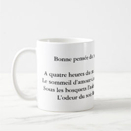 Taza De Café Arthur Rimbaud Bonne Pensée du Matin Poem