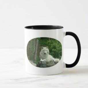 Taza de café ártica del lobo