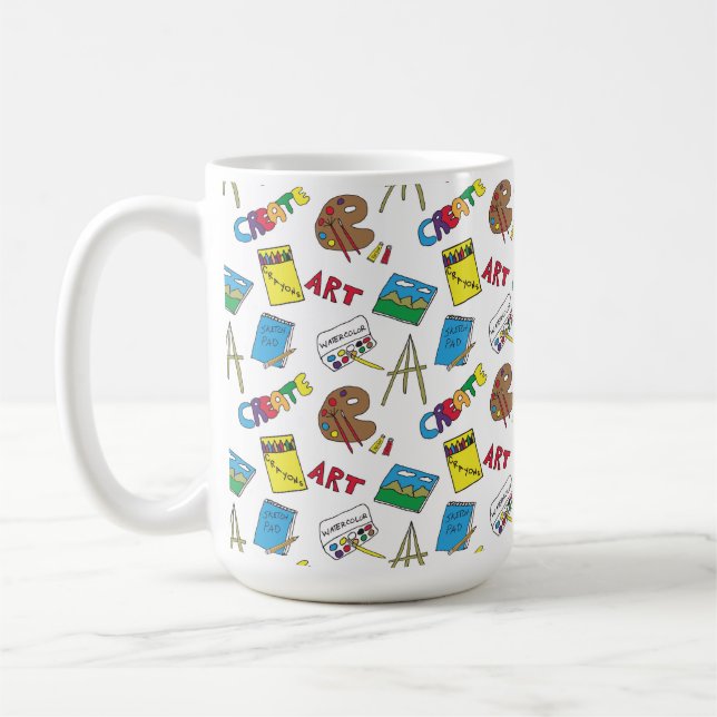Taza De Café Artículos de arte, profesor de arte, artista (Izquierda)