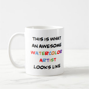 Taza De Café artista de acuarela, impresionante