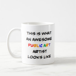 Taza De Café artista de arte público, impresionante
