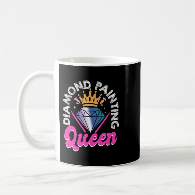 Taza De Café Artista de diamantes de la reina de pintura (Izquierda)
