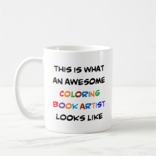 Taza De Café artista de libro para colorear, increíble