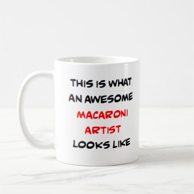 Taza De Café artista de macarrones, impresionante (Izquierda)