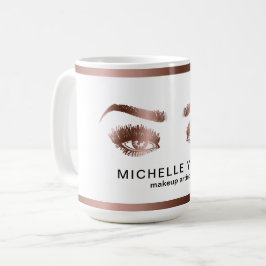 Taza De Café Artista de maquillaje Larga azotes a Rosa Ojos Ojo