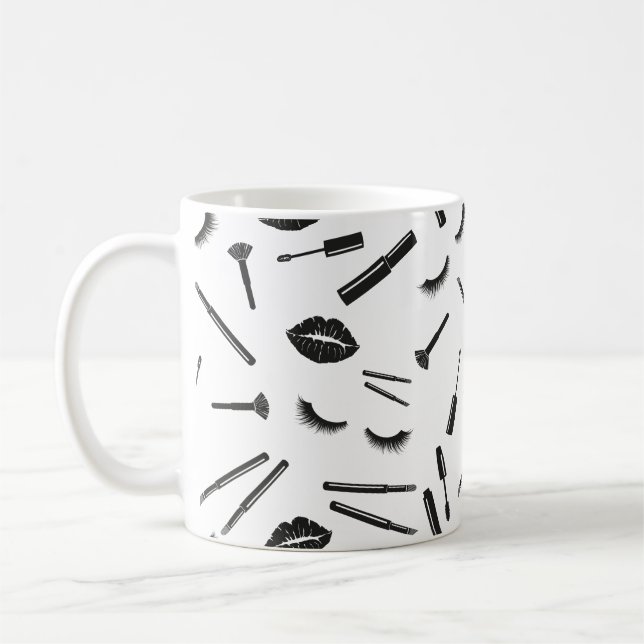 Taza De Café Artista de maquillaje, rímel, labios, lápiz labial (Izquierda)